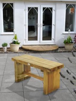 Forest Garden Double Sleeper Bench - 0.9M Long